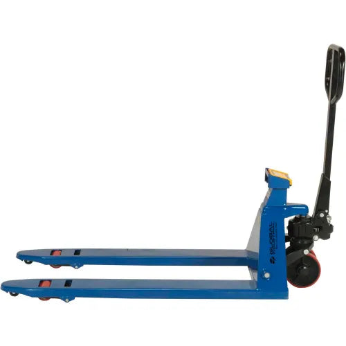 Global Industrial™ Manual Pallet Jack Scale Truck, 5500 lb. Capacity, 27"W x 48"L Forks