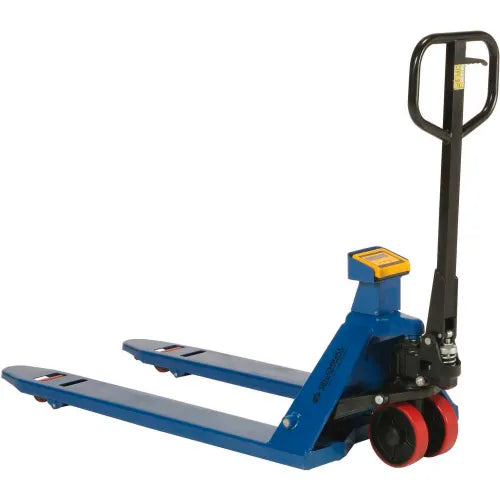 Global Industrial™ Manual Pallet Jack Scale Truck, 5500 lb. Capacity, 27"W x 48"L Forks