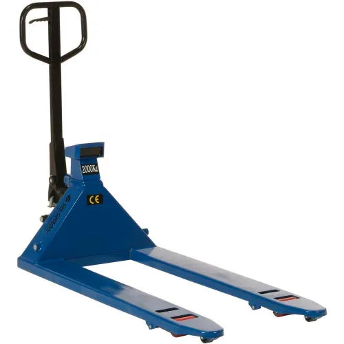 Global Industrial™ Manual Pallet Jack Scale Truck, 5500 lb. Capacity, 27"W x 48"L Forks