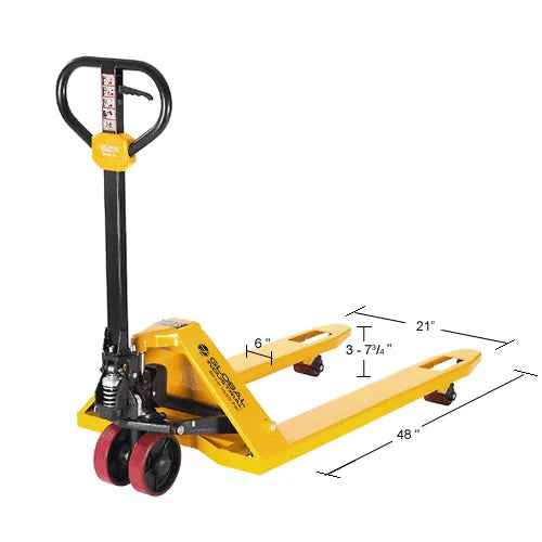 Global Industrial™ Industrial Duty Manual Pallet Jack, 5500 lb. Capacity, 21"W x 48"L Forks