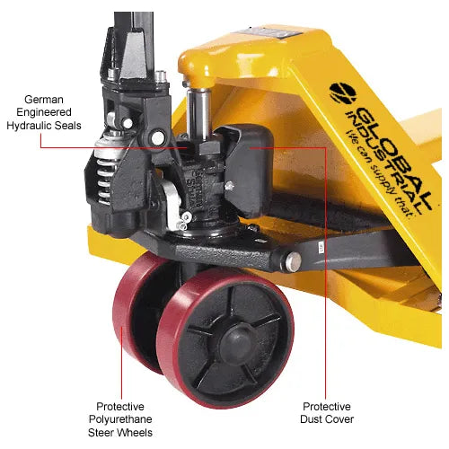 Global Industrial™ Industrial Duty Manual Pallet Jack, 5500 lb. Capacity, 27"W x 48"L Forks