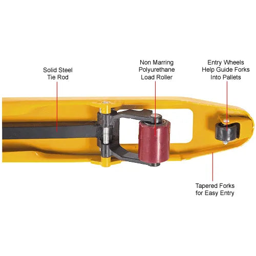 Global Industrial™ Industrial Duty Manual Pallet Jack, 5500 lb. Capacity, 27"W x 48"L Forks