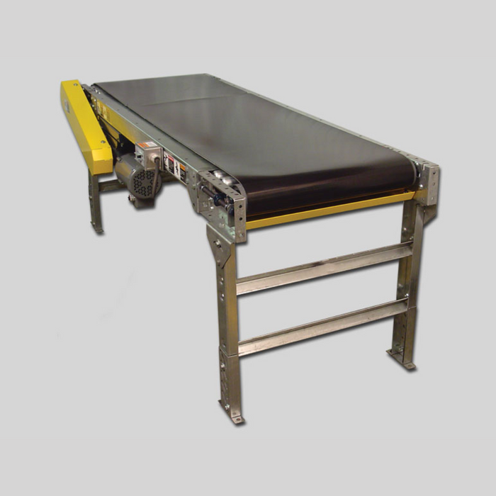 Omni Metalcraft Powered 12"W x 10'L Belt Conveyor without Side Rails BHSE12-0-12-F60-0-0.5-4